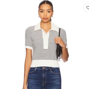 Frame The Graduate Polo in Navy Multi size small